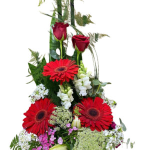 Classic Red Gerbera & Rose Floral Tower – Harrisdale