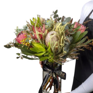 Rustic Protea Vase Arrangement – Harrisdale