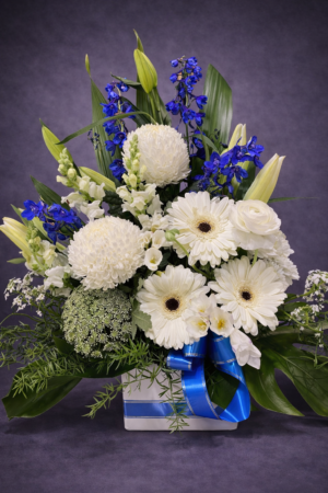 Floral Elegance with Blue Accents – Unique Mixed Arrangement Harrisdale WA
