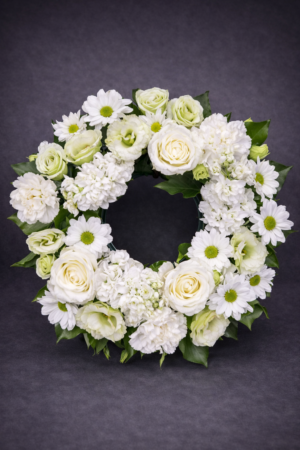 Bold Floral Wreath on Dark Background – Statement Flowers Harrisdale WA