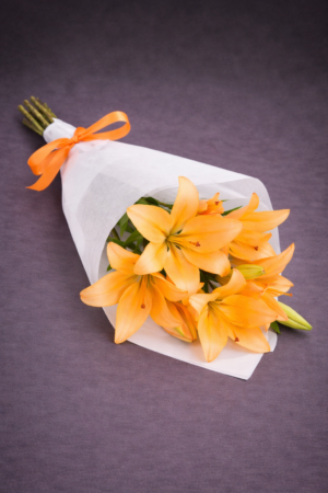Vibrant Orange Asiatic Lily Bouquet – Bold Flower Delivery Harrisdale WA