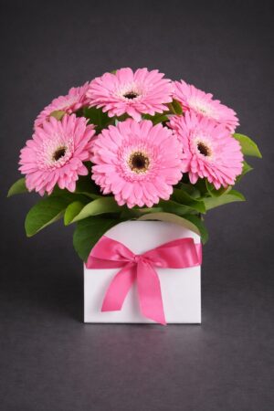 Soft Pink Blooms in Crisp Wrap – Feminine Flower Delivery Harrisdale WA
